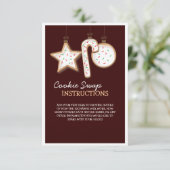 クリスマスクッキー交換命令カード 招待状 (スタンド正面)