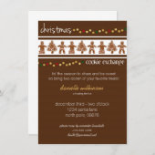 クリスマスクッキー交換招待状 招待状 (正面/裏面)