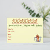 クリスマスクッキー交換招待状 招待状 (スタンド正面)