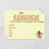 クリスマスクッキー交換招待状 招待状 (正面/裏面)