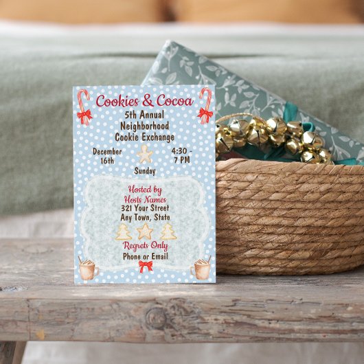 クリスマスクッキー交換招待状 招待状