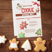クリスマスクッキー交換招待状 招待状