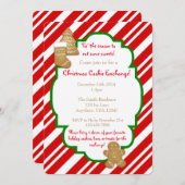 クリスマスクッキー交換招待状 招待状 (正面/裏面)