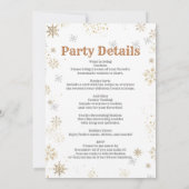 クリスマスクッキー交換金ゴールドスノーフレークパーティー 招待状 (裏面)