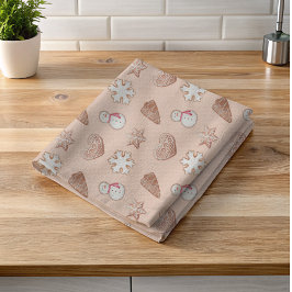 クリスマスクッキー交換 キッチンタオル