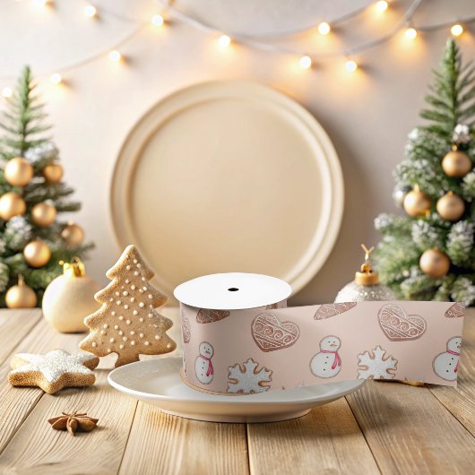 クリスマスクッキー交換 サテンリボン