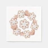 クリスマスクッキー交換 スタンダードカクテルナプキン (正面)