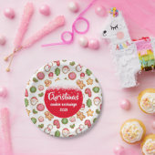 クリスマスクッキー交換 ペーパープレート (パーティー)