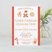 クリスマスクッキー交換、ホリデーパーティー 招待状 (スタンド正面)