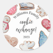 クリスマスクッキー交換 ラウンドシール (正面)