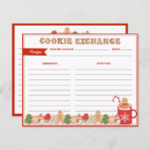 クリスマスクッキー交換 |レシピカード (正面/裏面)