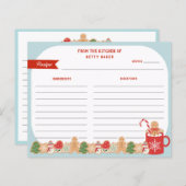 クリスマスクッキー交換 |レシピカード (正面/裏面)