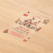 クリスマスクッキー交換 | 休カラフル日 アクリル招待状 (レイダウン)