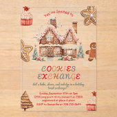 クリスマスクッキー交換 | 休カラフル日 アクリル招待状 (正面)