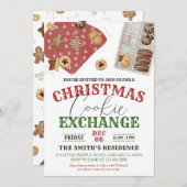 クリスマスクッキー交換 招待状 (正面/裏面)