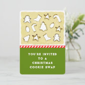 クリスマスクッキー交換 招待状 (スタンド正面)
