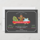 クリスマスクッキー交換 招待状 (正面)