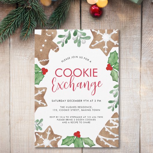 クリスマスクッキー交換 招待状