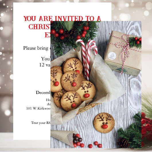 クリスマスクッキー交換 招待状