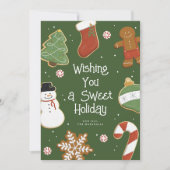 クリスマスクッキー休日グリーティングカード シーズンカード (正面)