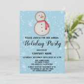 クリスマスクッキー会社ホリデーパーティブルースノー 招待状 (スタンド正面)