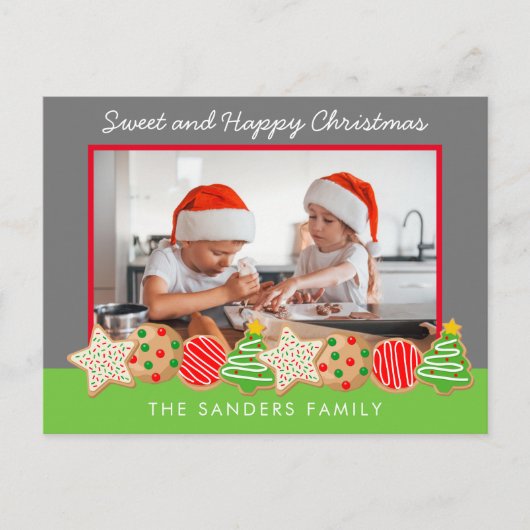 クリスマスクッキー写真はがき ポストカード (正面)