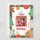 クリスマスクッキー写真ホリデーカード シーズンカード (正面)