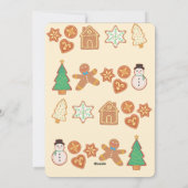 クリスマスクッキー写真ホリデーカード シーズンカード (裏面)