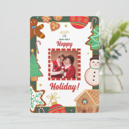 クリスマスクッキー写真ホリデーカード シーズンカード
