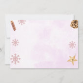 クリスマスクッキー冬のオーネダーランド誕生日写真 招待状 (裏面)