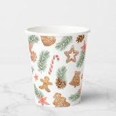 クリスマスクッキー冬のベビーシャワー 紙コップ (正面)