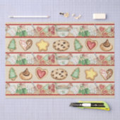 クリスマスクッキー包装組織 薄葉紙 (クラフト)