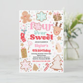 クリスマスクッキー四回の永遠に甘い誕生日パーティー 招待状 (スタンド正面)
