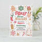 クリスマスクッキー四回の永遠に甘い誕生日パーティー 招待状 (スタンド正面)