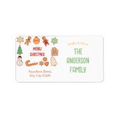 クリスマスクッキー差出人住所ラベル（20セット） ラベル (正面)