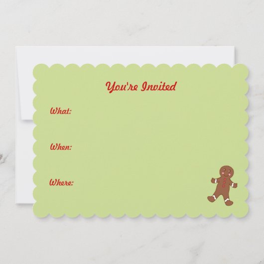 クリスマスクッキー招待状 招待状 (裏面)