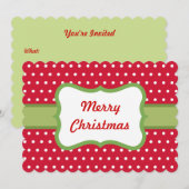 クリスマスクッキー招待状 招待状 (正面/裏面)