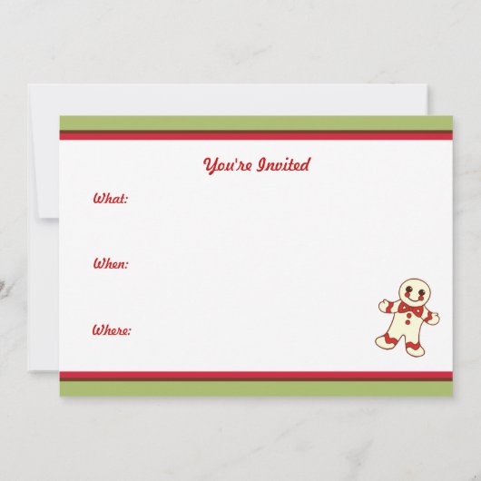 クリスマスクッキー招待状 招待状 (裏面)