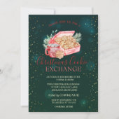 クリスマスクッキー星グリーンクリスマス 招待状 (正面)