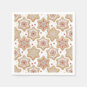 クリスマスクッキー柄 ホリデー スタンダードカクテルナプキン (正面)