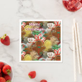 クリスマスクッキー模様ナプキン スタンダードカクテルナプキン (インサイチュ)