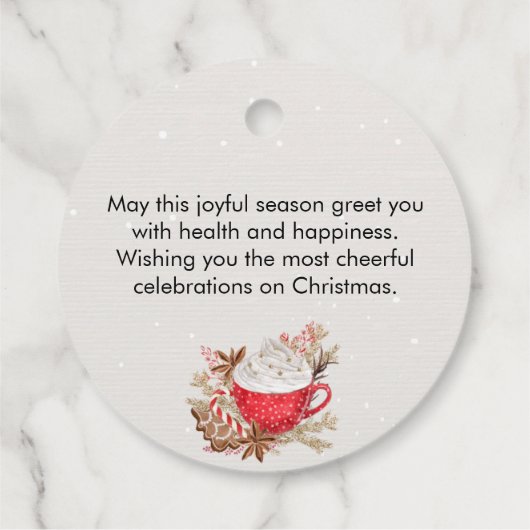 クリスマスクッキー焼いたギフトとラブホリデー フェイバータグ (裏面)