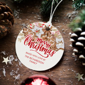 クリスマスクッキー焼いたギフトとラブホリデー フェイバータグ