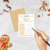 クリスマスクッキー焼き出しパーティーレシピカード 招待状