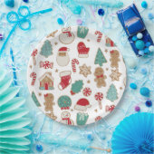 クリスマスクッキー紙プレート ペーパープレート (パーティー)