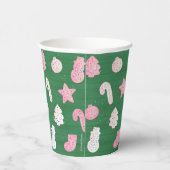 クリスマスクッキー緑の紙カップ 紙コップ (右)