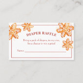 クリスマスクッキー赤ちゃんシャワーおむつラッフルチケット 名刺 (正面)