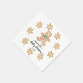 クリスマスクッキー赤ちゃんシャワー スタンダードカクテルナプキン (角)