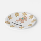 クリスマスクッキー赤ちゃんシャワー ペーパープレート (アングル)