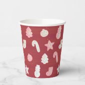 クリスマスクッキー赤紙カップ 紙コップ (左)